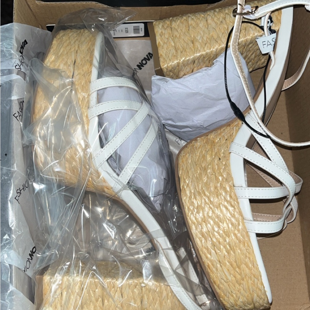 Fashion Nova Chic White Strappy Heels - Picture 2 of 3